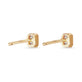 Tiny Diamond Emerald Cut Studs