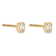Tiny Diamond Emerald Cut Studs