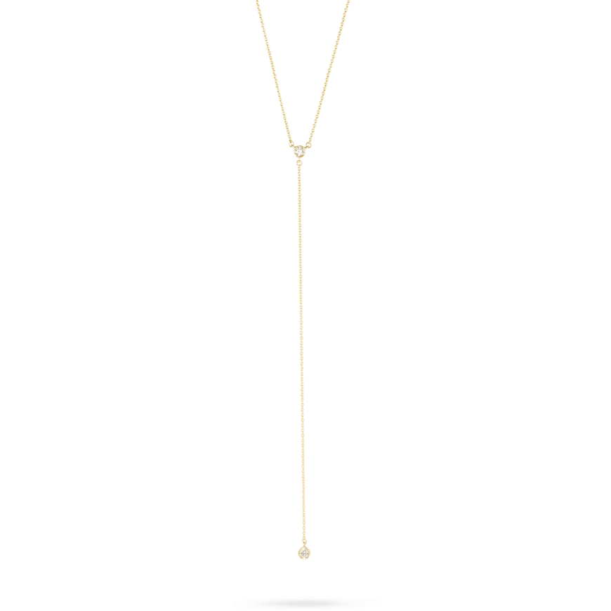 Tiny Diamond Lariat Necklace STONE AND STRAND