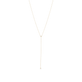 Stone and Strand 14K Yellow Gold Tiny Diamond Lariat Necklace Front Image