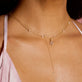 Tiny Diamond Lariat Necklace