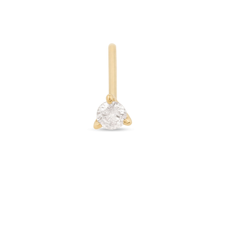 Stone and Strand 14K Yellow Gold Tiny Diamond Stud Front Image