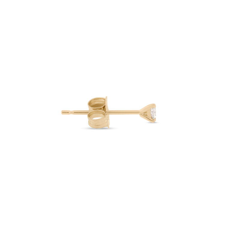 Stone and Strand 14K Yellow Gold Tiny Diamond Stud Side Image