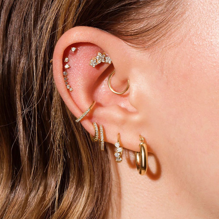 PROSTEEL Big Gold Hoop Earrings for Women Hypoallergenic Stainless Steel  60mm Fashion Grid Chunky Earrings - Walmart.com