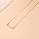 Tiny Horizontal Bar Necklace with Diamond