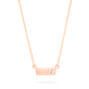Tiny Horizontal Bold Bar Necklace with Teeny Diamond