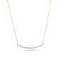 Stone and Strand 10K Yellow Gold Tiny Pave Diamond Curve Bar Necklace Front Image