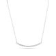Stone and Strand 10K White Gold Tiny Pave Diamond Curve Bar Necklace Close Up Image