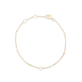 Tiny Pearl and Gold Bead Initial Bracelet