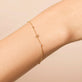 Tiny Pearl and Gold Bead Initial Bracelet