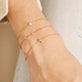 Tiny Pearl and Gold Bead Initial Bracelet
