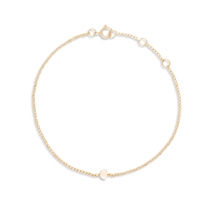 Tiny Solitaire Pearl Bracelet – STONE AND STRAND