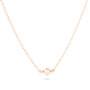 Stone and Strand 14K Yellow Gold Tiny Solitaire Pearl Necklace Close Up Image