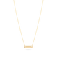 Tiny Horizontal Bar Necklace with Diamond