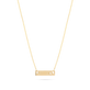 Tiny Horizontal Bar Necklace with Diamond