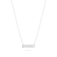 Tiny Horizontal Bar Necklace with Diamond