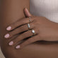 Image of 14K Yellow Gold Together Forever Diamond Band with Stone and Strand Rings