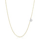 Pave Diamond Initial Asymmetric Necklace