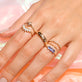 Tri-Starburst Diamond Ring