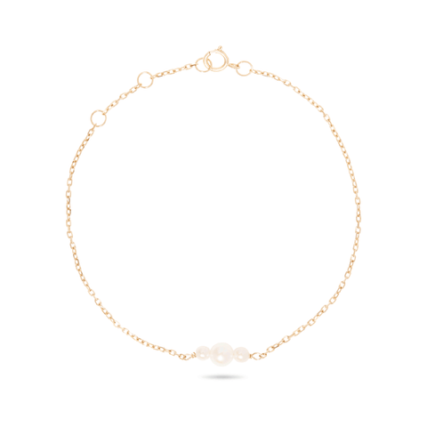 【TATIANA】Pearl and Petit Cubic Ball Chain Bracelet〜2点SET Designer fashion, Seoul-fully created | W Concept