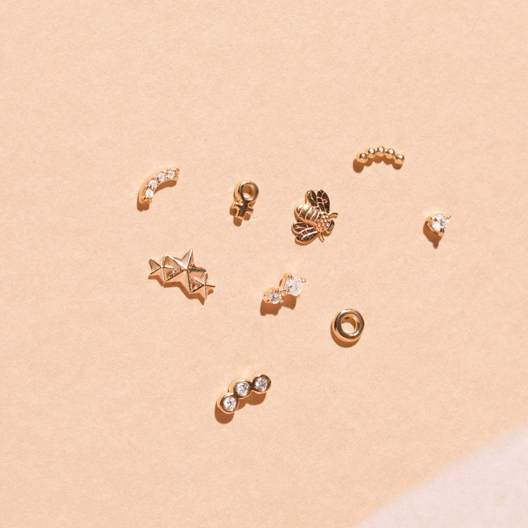 Triple Twinkle Piercing Earring