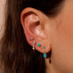 Turquoise and Topaz Buddy Stud