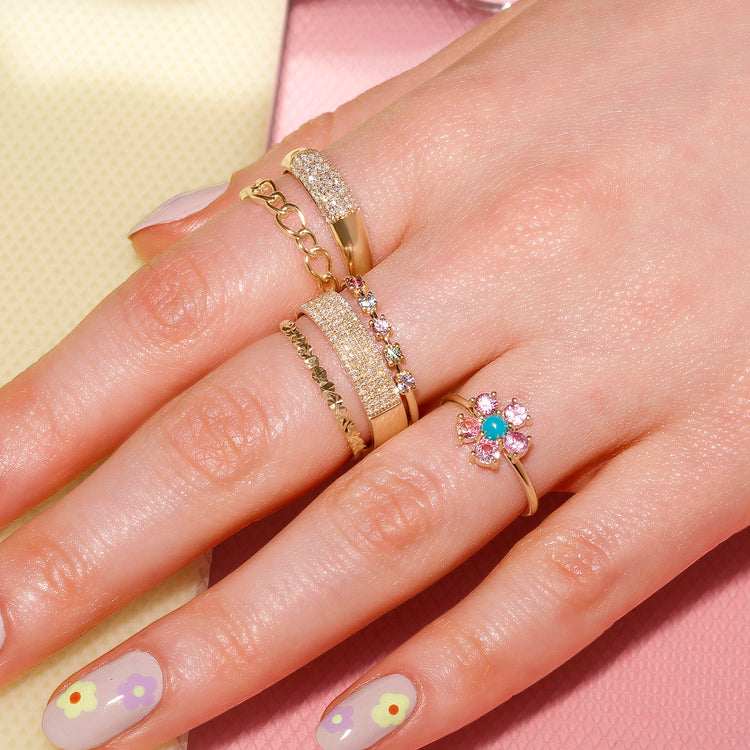 Turquoise Daisy Days Band