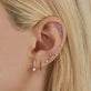 Image of 10K Yellow Gold Twinkle Diamond Drop Studs with Stone and Strand Earrings