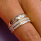 Tri-Starburst Diamond Ring