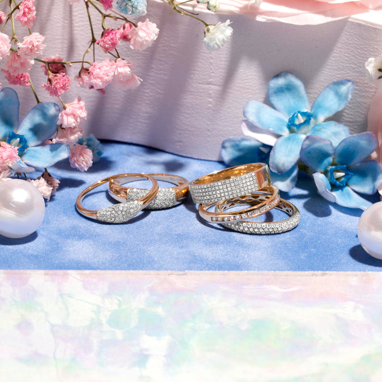 Ultra Bold Micro Diamond For Eternity Band