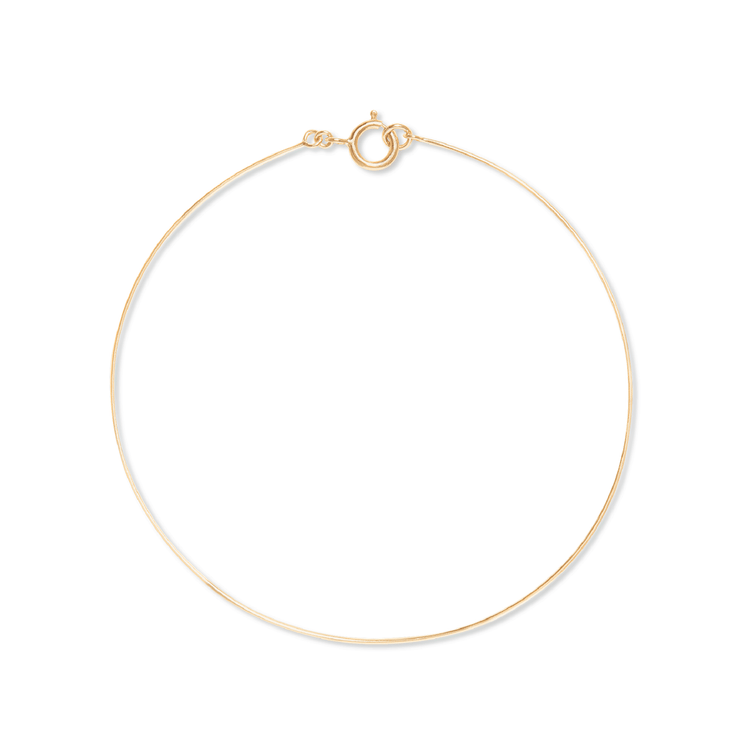 Stone and Strand 10K Yellow Gold Ultra Fine Bangle Front Image