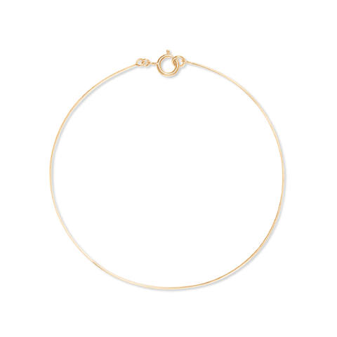 Stone and Strand 10K Yellow Gold Ultra Fine Bangle Front Image