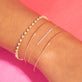 Image of 10K Yellow Gold Ultra Fine Bangle with Stone and Strand Bracelets
