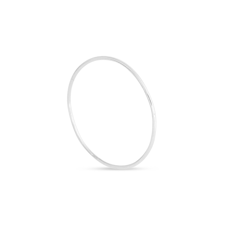 Stone and Strand 10K White Gold Ultra Fine Gold Band Side Image