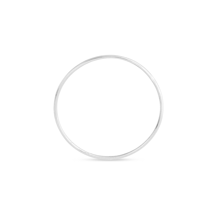 Stone and Strand 10K White Gold Ultra Fine Gold Band Top Image