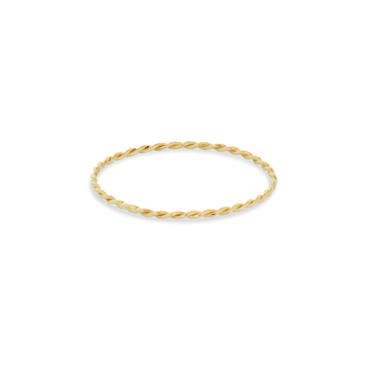 Ultra Fine Gold Twist Ring