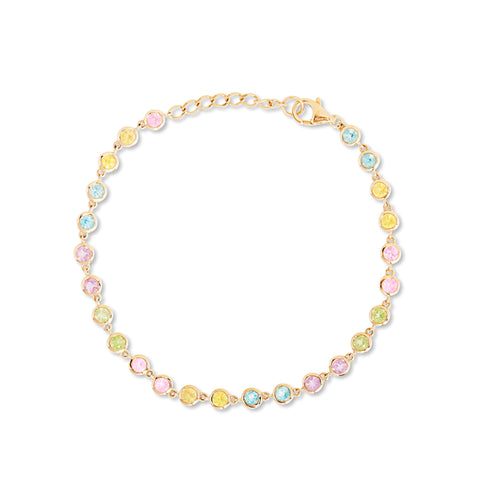 Stone and Strand 10K Yellow Gold Unicorn Bubble Tennis Bracelet Front Image