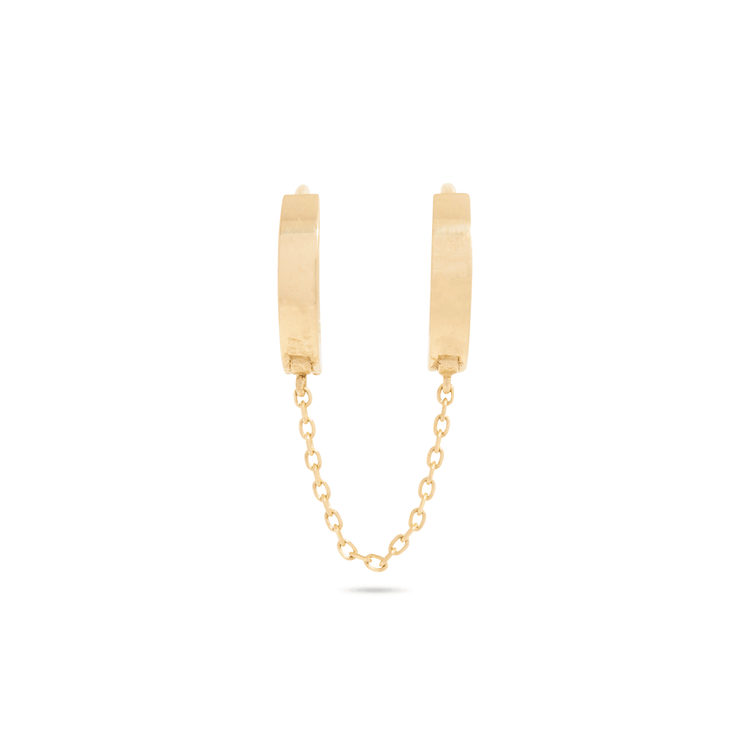 Stone and Strand 10K Yellow Gold Unicorn Double Huggie Rear Image