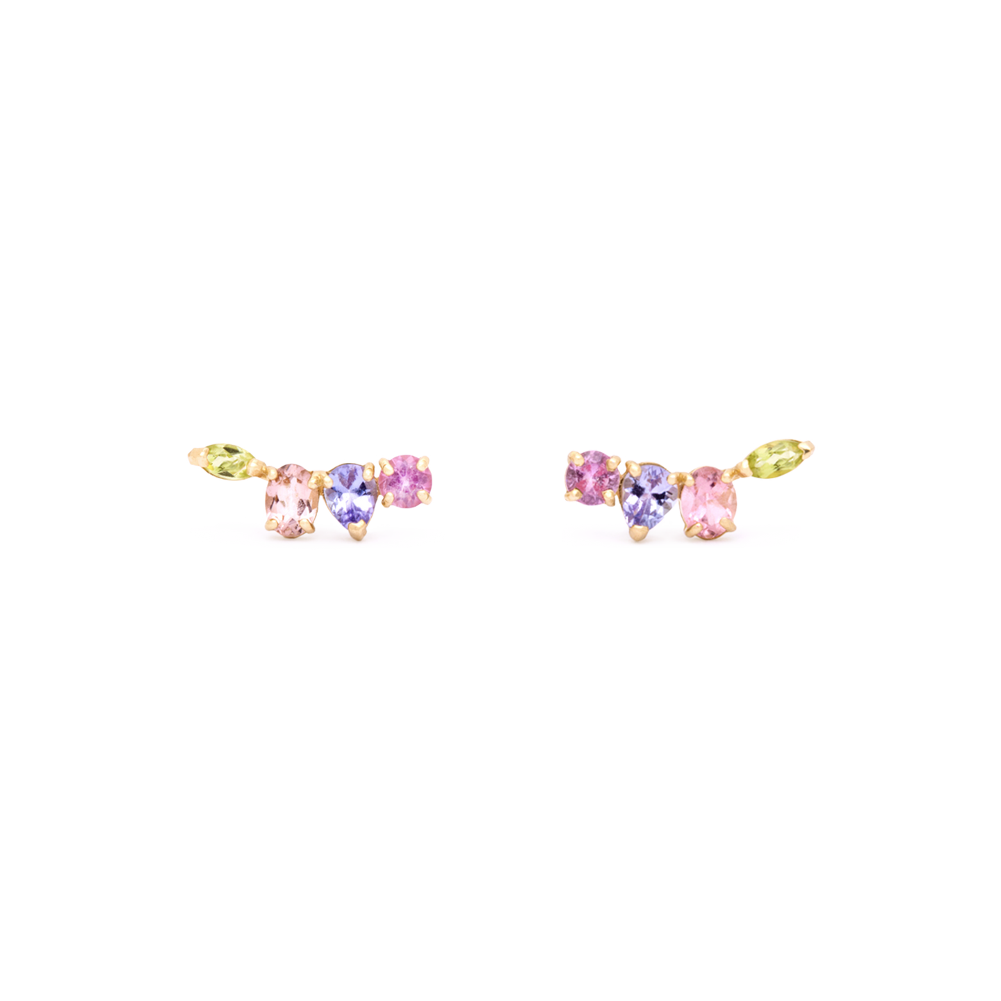 ◆STONEHENgE◆ Unicorn 14K Earrings U0122 Child's 14kt Yellow Gold Unicorn Earrings with CZ Accents