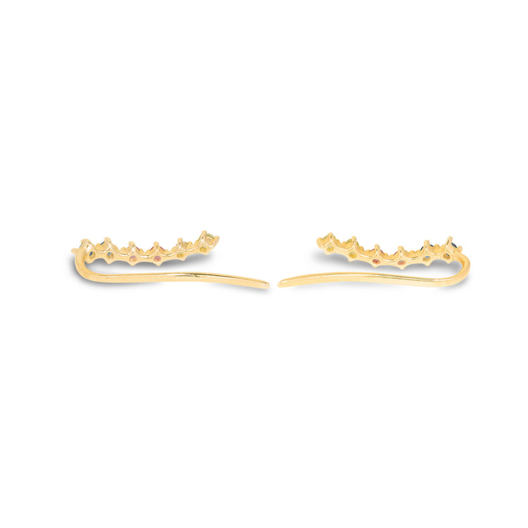 Stone and Strand 10K Yellow Gold Unicorn Trail Climbers with Gemstones Rear Image