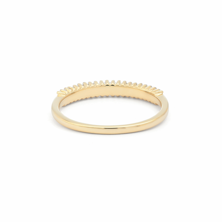 Stone and Strand 10K Yellow Gold Up And Down Baguette Diamond Line Band Rear Image