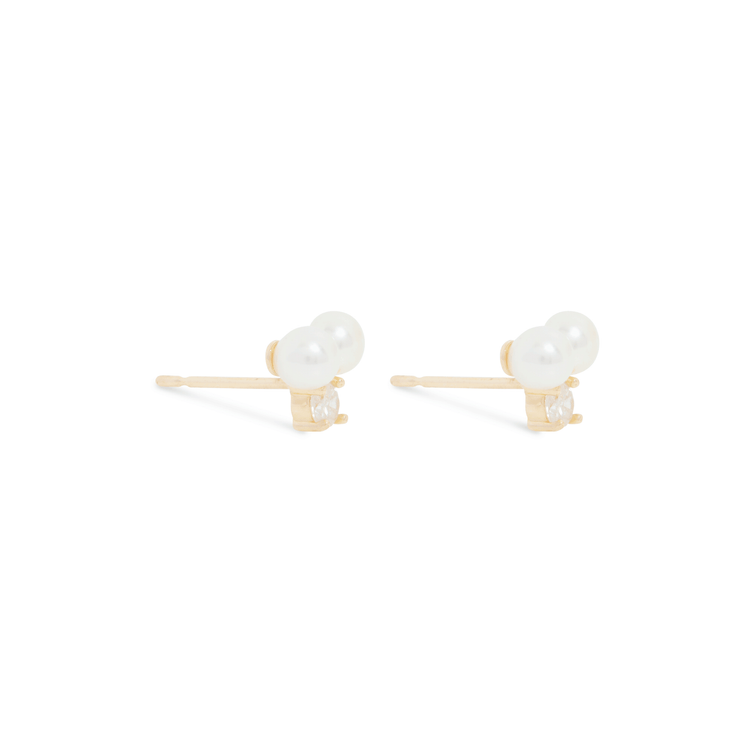 Uptown Pearl Diamond Studs