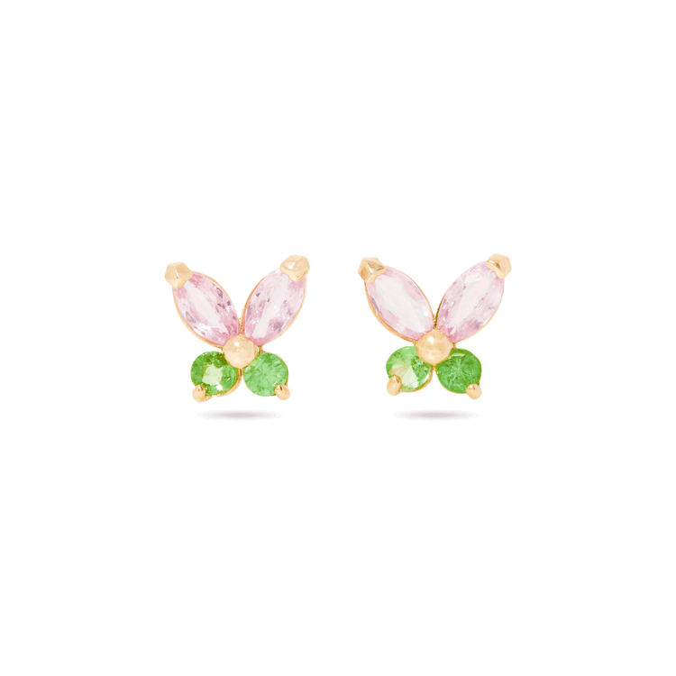 Watermelon Butterfly Studs