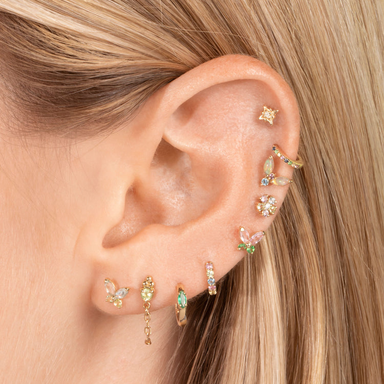 Watermelon Butterfly Studs