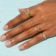 Image of 10K Yellow Gold Wavy Band with Stone and Strand Rings