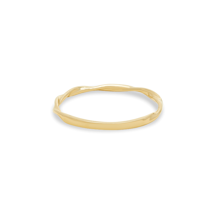 Stone and Strand 10K Yellow Gold Wavy Band Rear Image