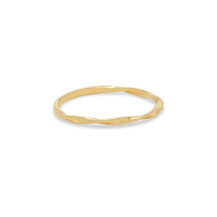 Stone and Strand 10K Yellow Gold Wavy Band Side Image