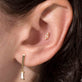 White Sapphire Candy Bar Drop Earrings