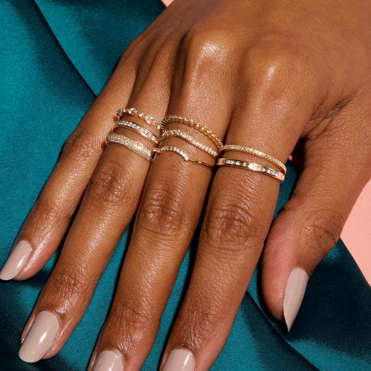 White Diamond Bezel Eternity Band