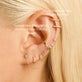 White Diamond Pave Huggie Earrings